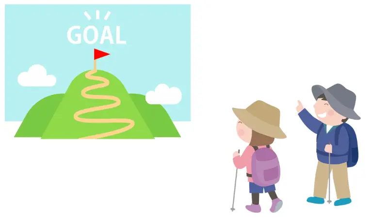 一緒に歩く大人と子のイラスト